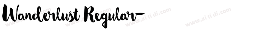 Wanderlust Regular字体转换 Wanderlust Regular字体转换